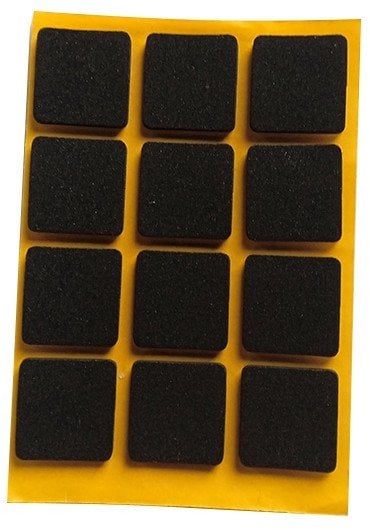 ADHESIVE PADS 2.5MM BLACK 20X20MM 12