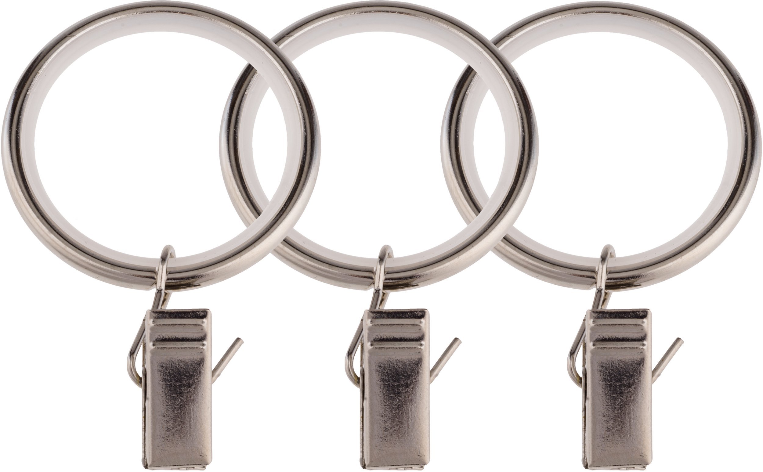 RINGS WITH CLIPS D19 CHROME