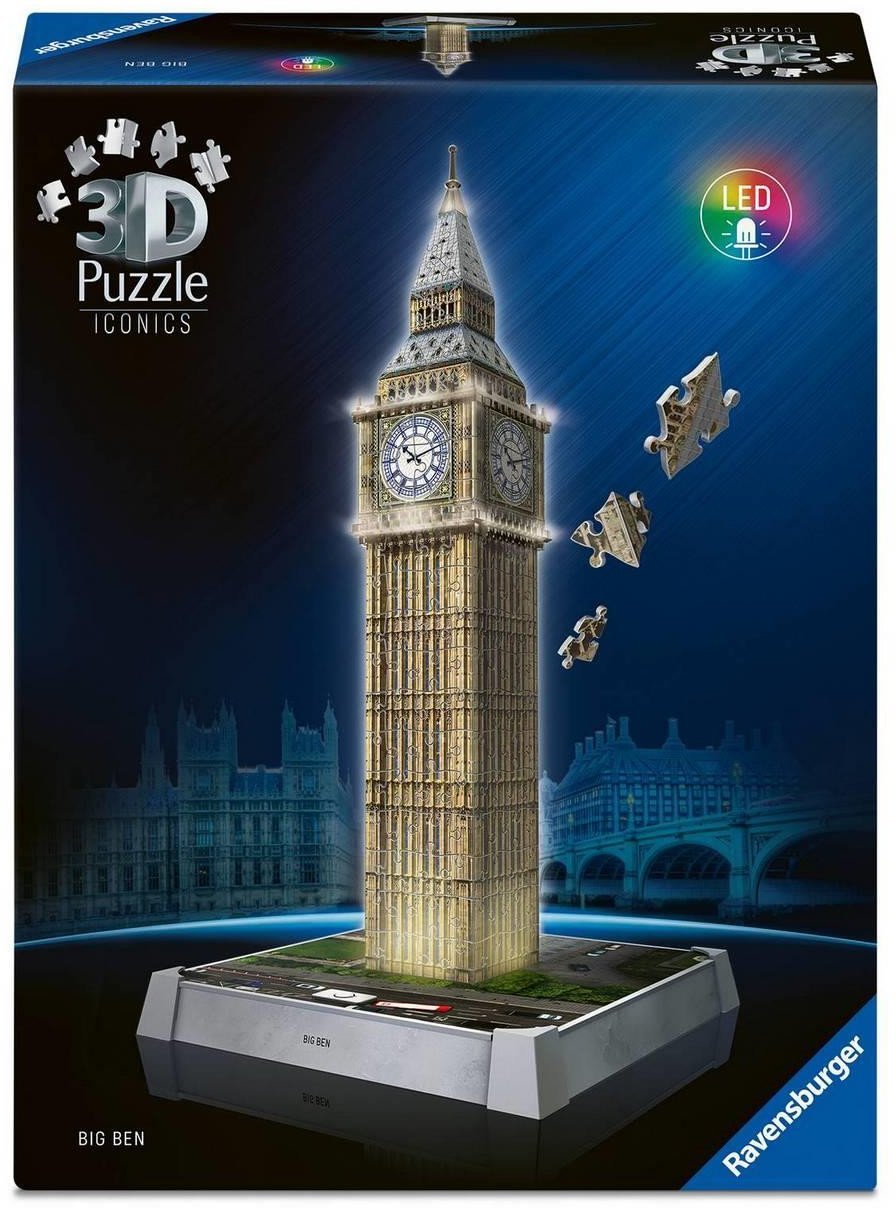 3D Puzzle Iconics: Big Ben - mit Licht(216 Teile)