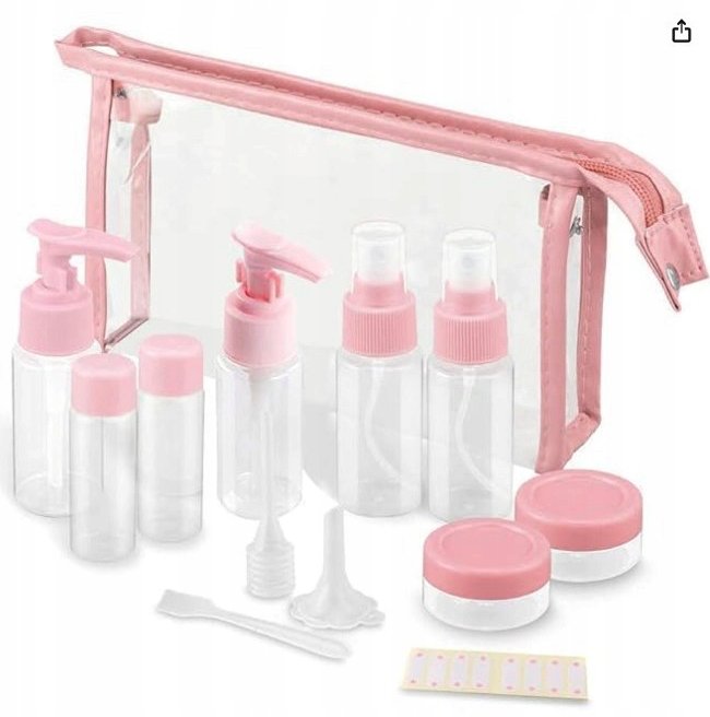 Zestaw butelek z rozpylaczem butelki podróżne wielokrotnego użytku kolory