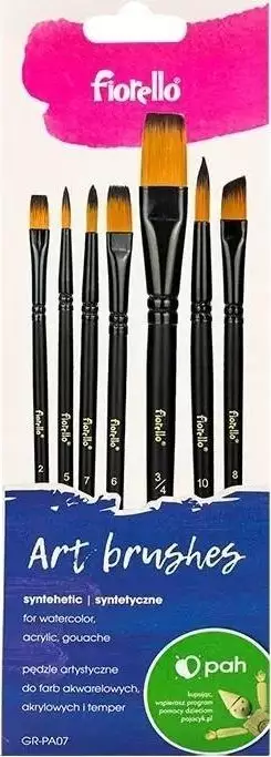 Pędzle artystyczne nylonowe 7szt