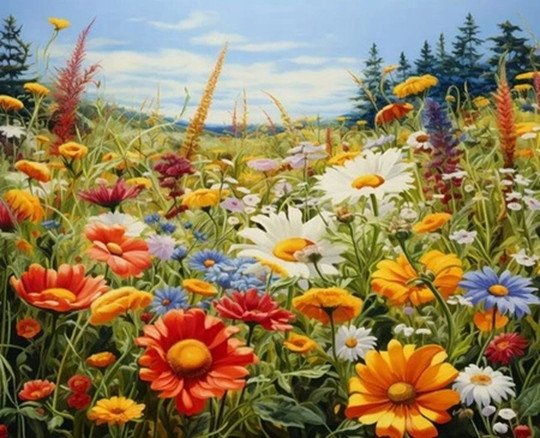 *****Diamentowa mozaika kwiaty łąk 2001530 15307