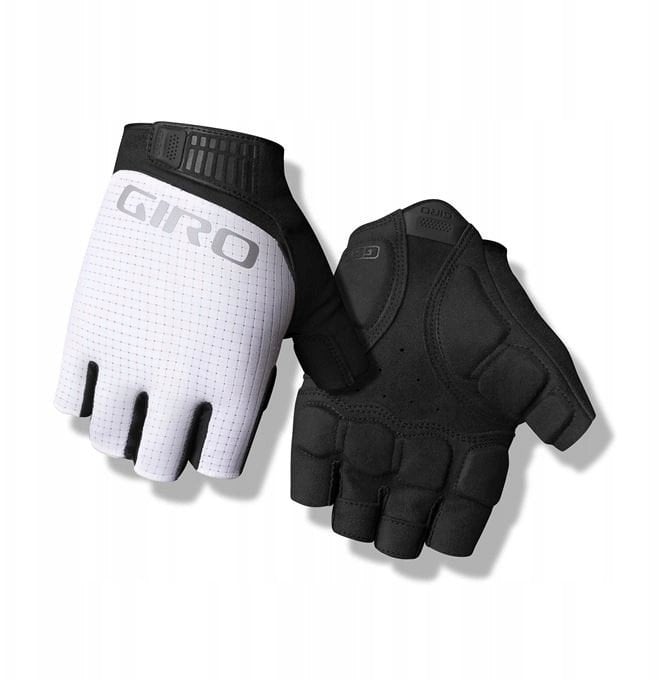 Rękawiczki męskie GIRO BRAVO II GEL krótki palec white roz. S (obwód dłoni 178-203 mm / dł. dłoni 175-180 mm) (NEW 2025)
