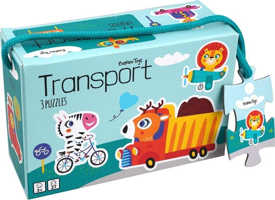 Barbo Toys Moje pierwsze puzzle, 3 układanki, 6, 9, 12 el.