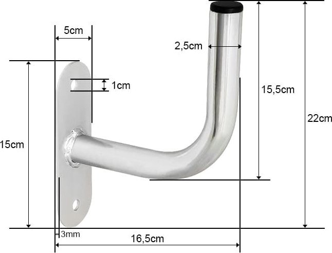 Blow Uchwyt ścienny gięty 150