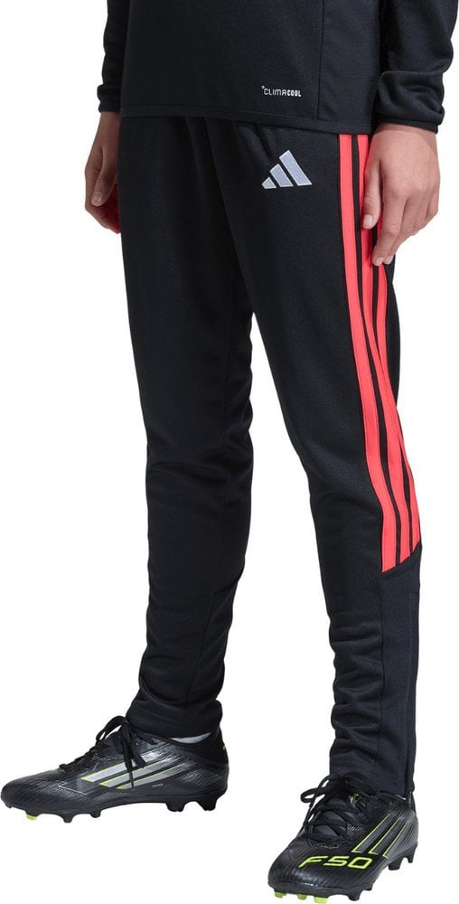 Spodnie dla dzieci adidas Tiro 26 League Slim czarno-czerwone JY7115 140cm