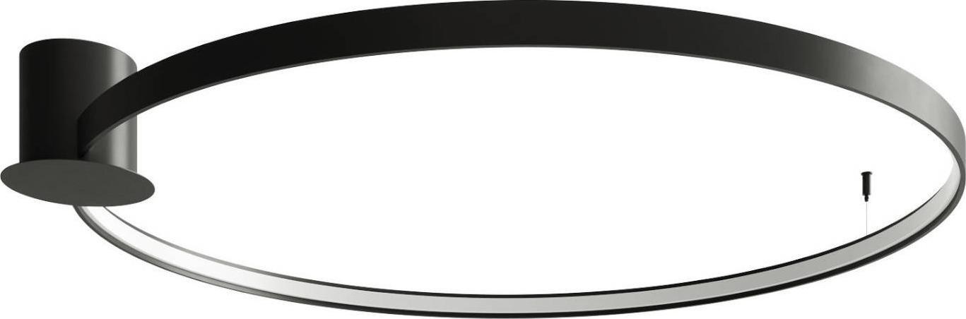 Lampa sufitowa Thoro Plafon LAMPA sufitowa RIO TH.134 Thoro pierścień OPRAWA metalowa LED 70W 3000K plafoniera okrągła czarna