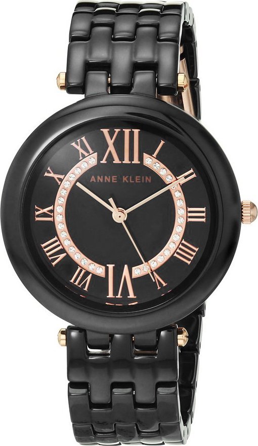 Zegarek Anne Klein Zegarek damski Anne Klein AK-3670NVRG czarny