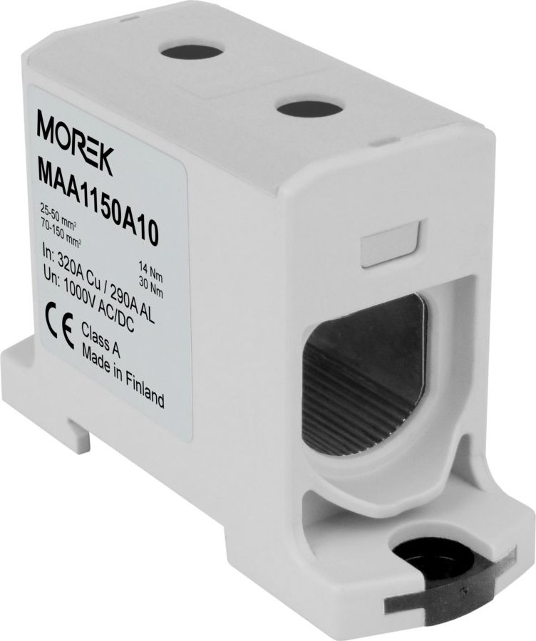 MOREK Złączka szynowa 25-150mm2 2otw AL/CU TH35 szara 1P OTL 150 MAA1150A10 Morek 7103