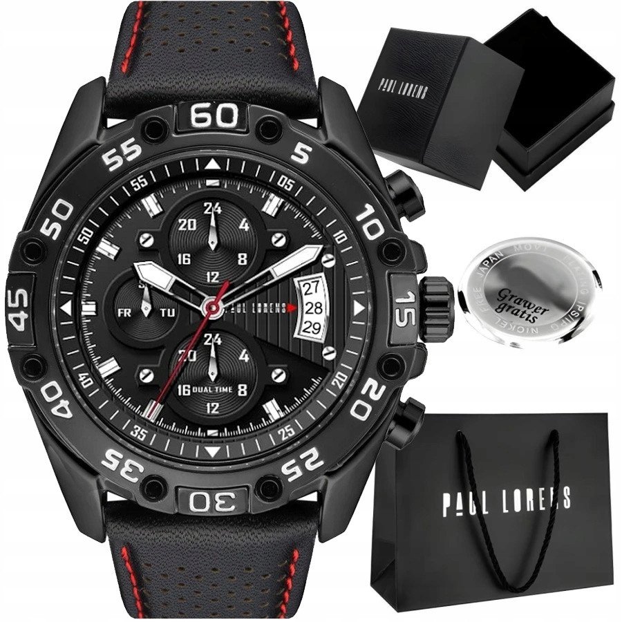 Zegarek męski Paul Lorens QERCO-1A3 Z GRAWERWEM