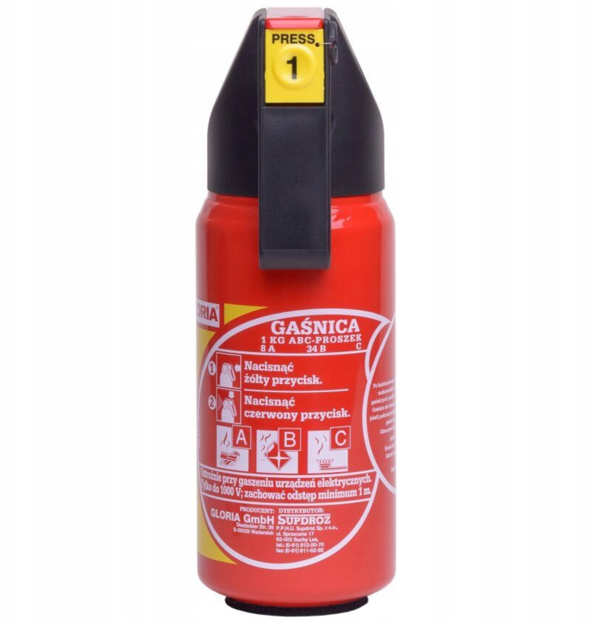 Gaśnica proszkowa 1 kg (P1-GAM)