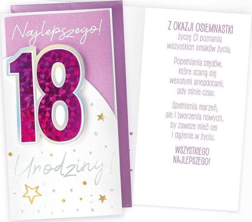 KUKARTKA KARNET 18 URODZINY PM-277