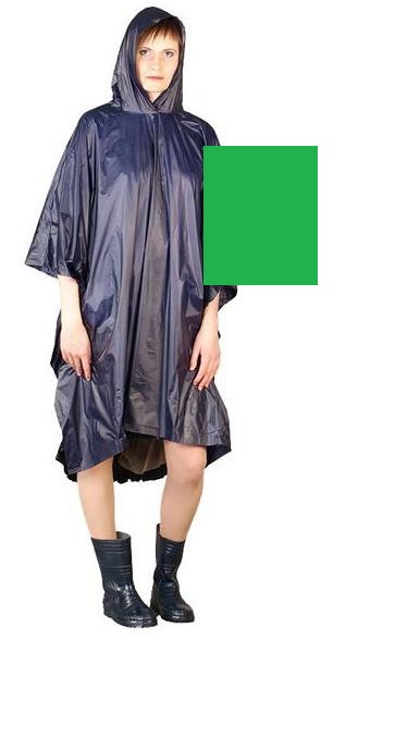 Peleryna poncho przeciwdeszczowa zielona