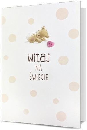 Pan Dragon Karnet HM200 Witaj na świecie różowa