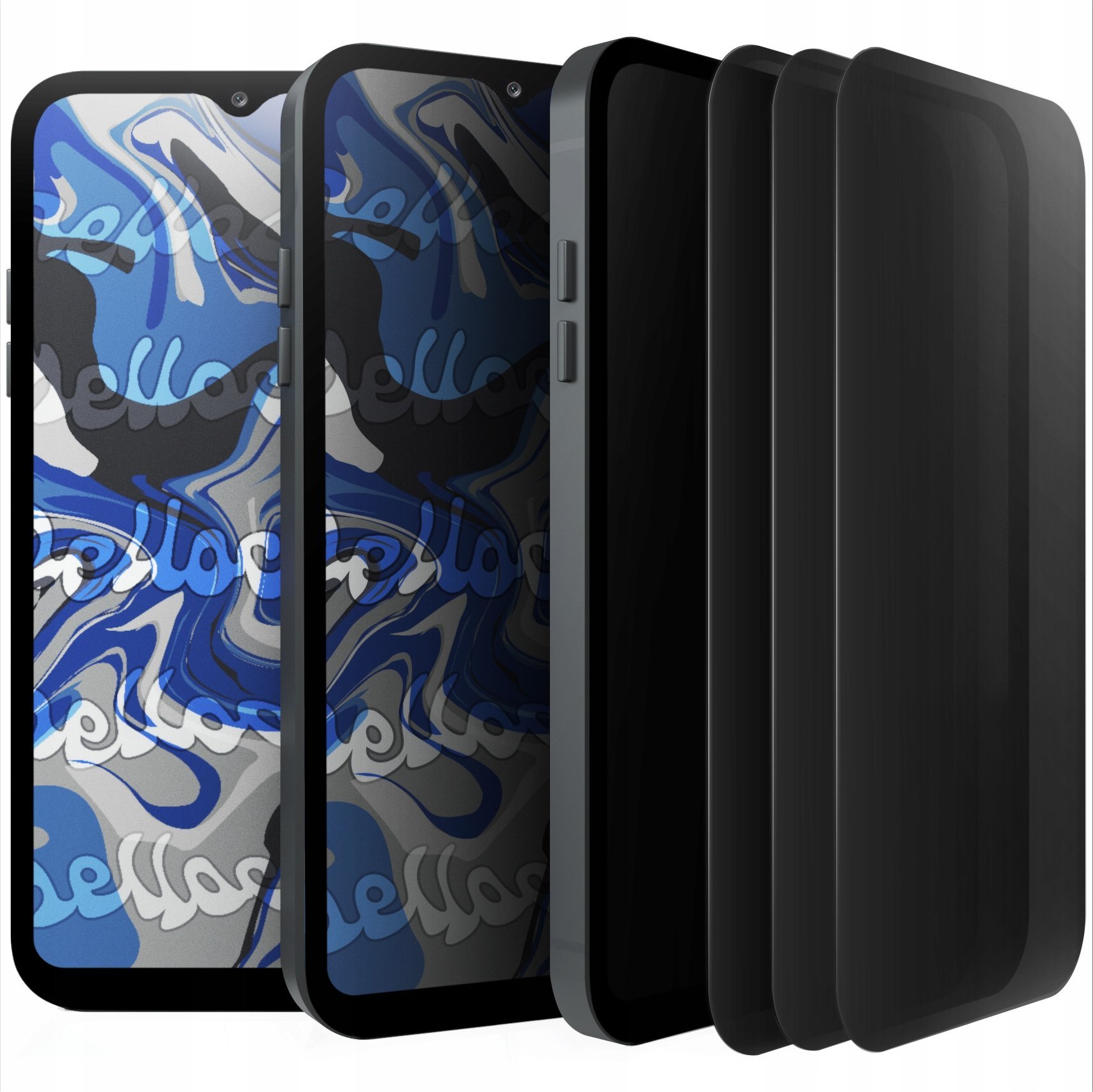 Hello Case [3-pak] Szkło Hartowane Do Realme 8 / 8 Pro (Antyszpiegowskie, 9H, 5D)