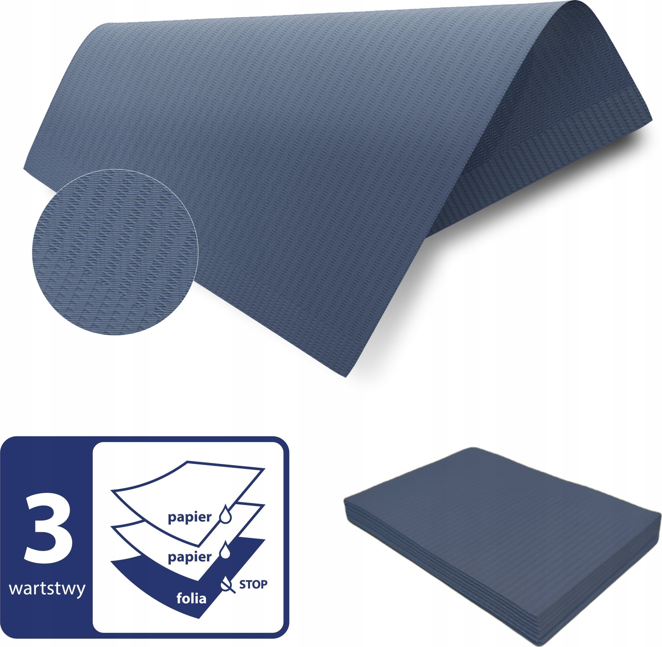 SERWETY PODKŁADY HIGIENICZNE PODFOLIOWANE WODOODPORNE 3WARSTWY 10SZT PL 8%