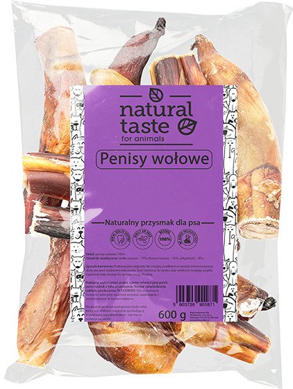 Natural Taste naturalny przysmak gryzaki dla psa penisy wołowe 600 g
