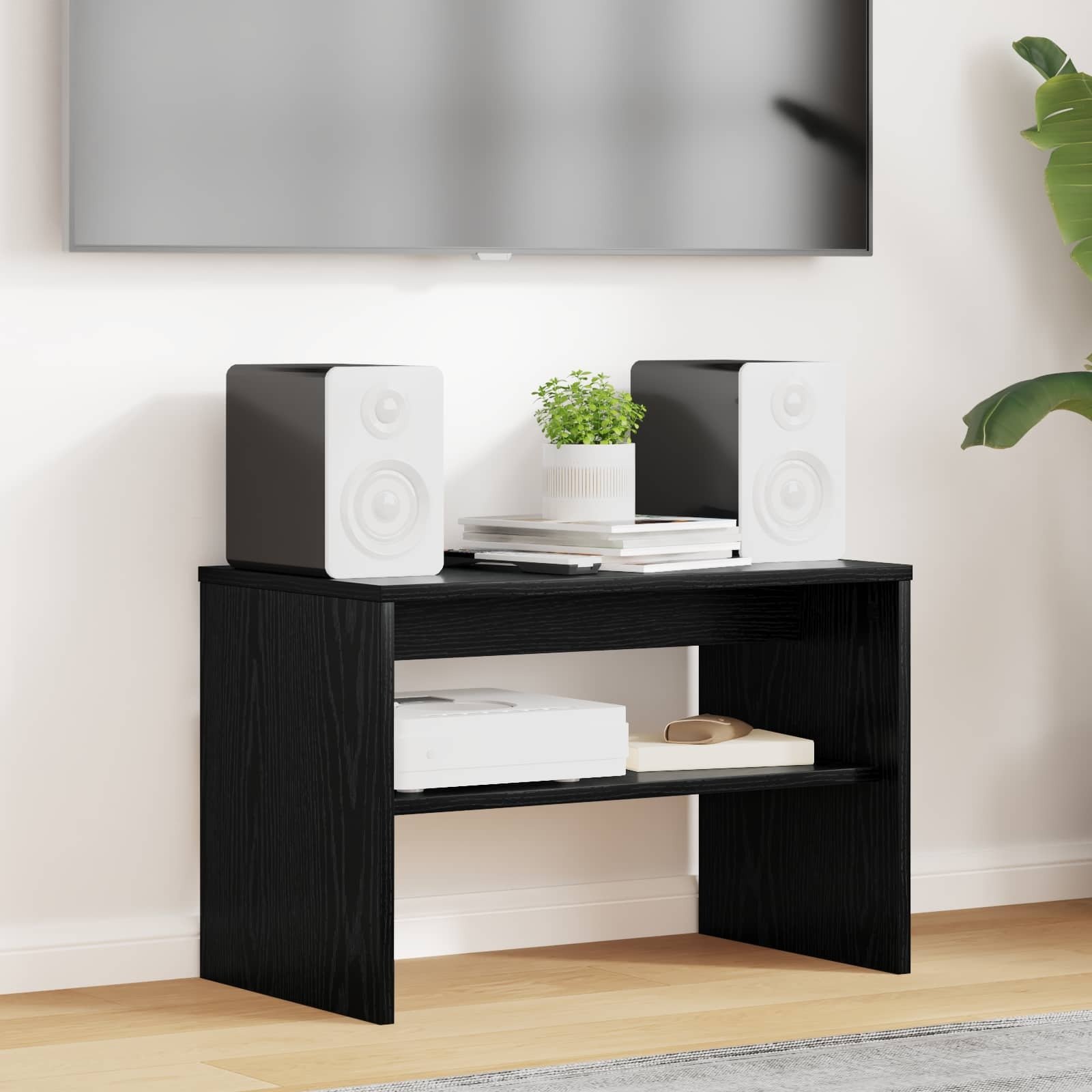 vidaXL Szafka pod telewizor Czarny Dąb 60 x 35 x 40 cm