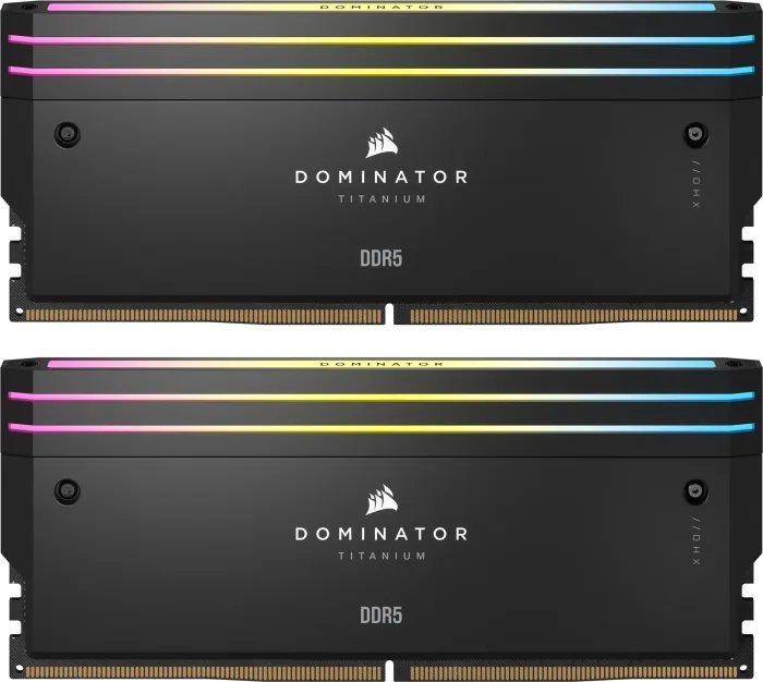 Pamięć Corsair Dominator Titanium RGB, DDR5, 32 GB, 7200MHz, CL34 (CMP32GX5M2X7200C34)