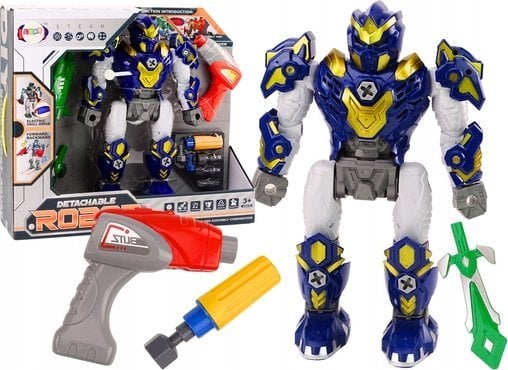 LeanToys Robot Do Skręcania Broń Wiertarka Śrubokręt Światła Dźwięk Granatowy