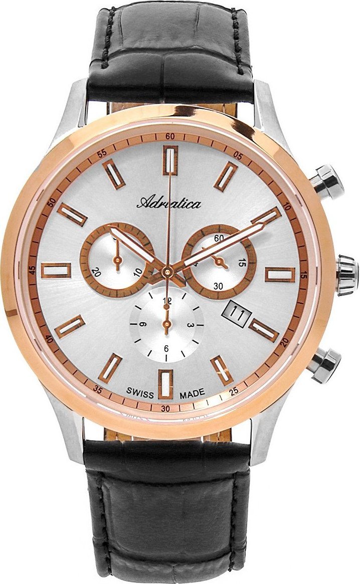 Zegarek Adriatica Zegarek męski Adriatica A8150.R213CH czarny
