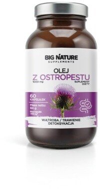 BIG NATURE_Olej z ostropestu suplement diety 60 kapsułek