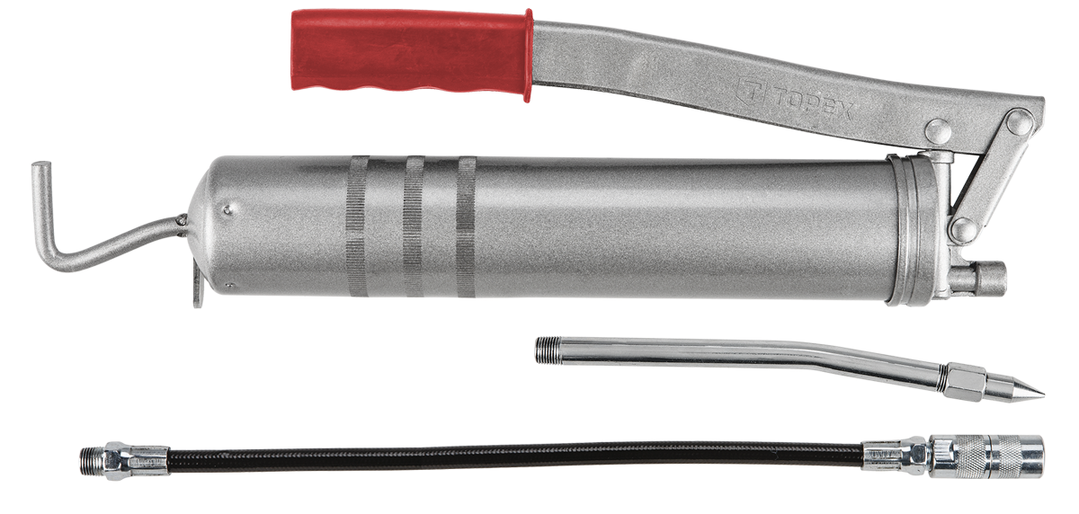 Topex Smarownica dźwigniowa 400cm3 z wężykiem 8x300mm (97X300)