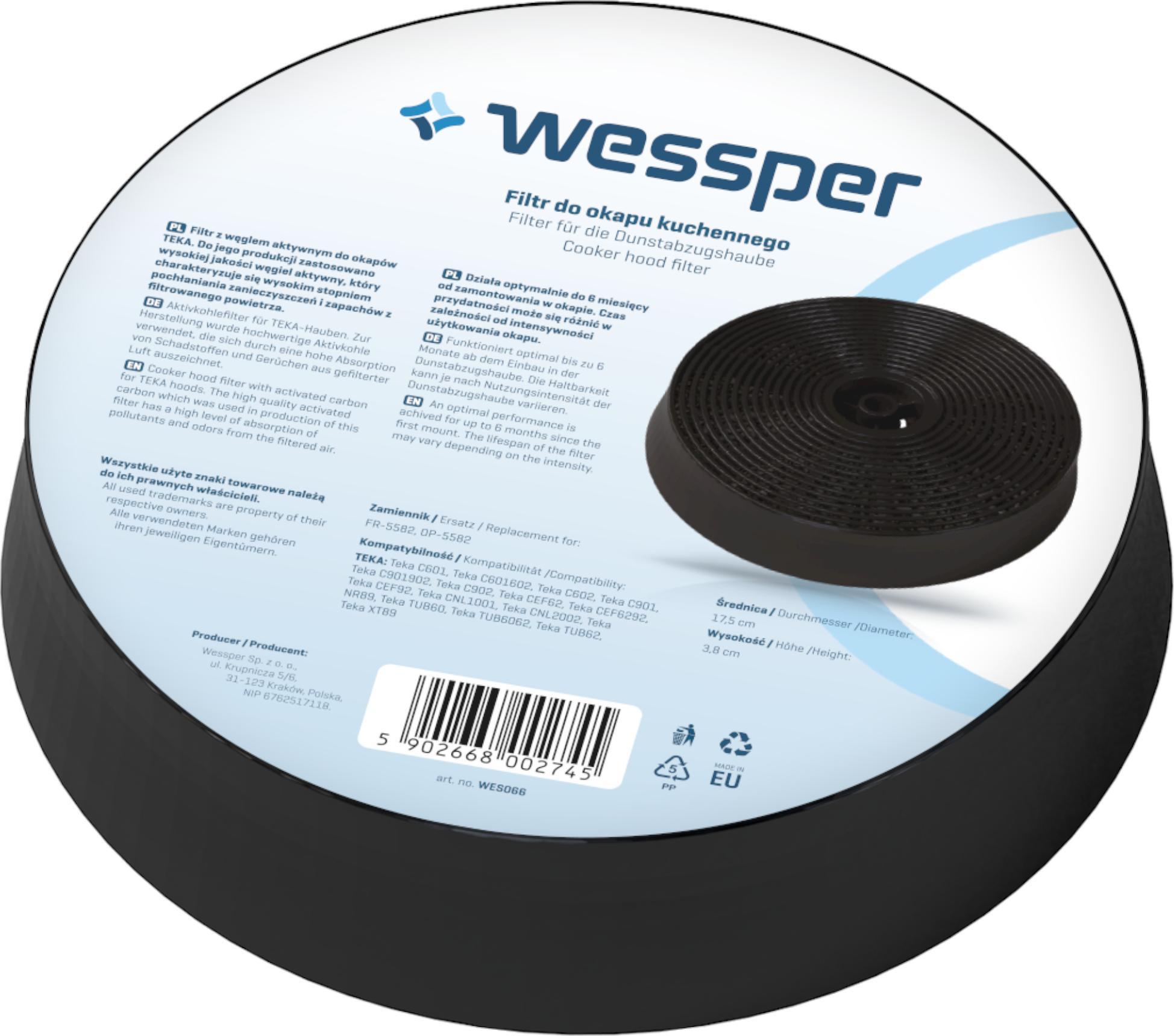Wessper Filtr węglowy okapu C1C Teka CNL2002 | CNL1001