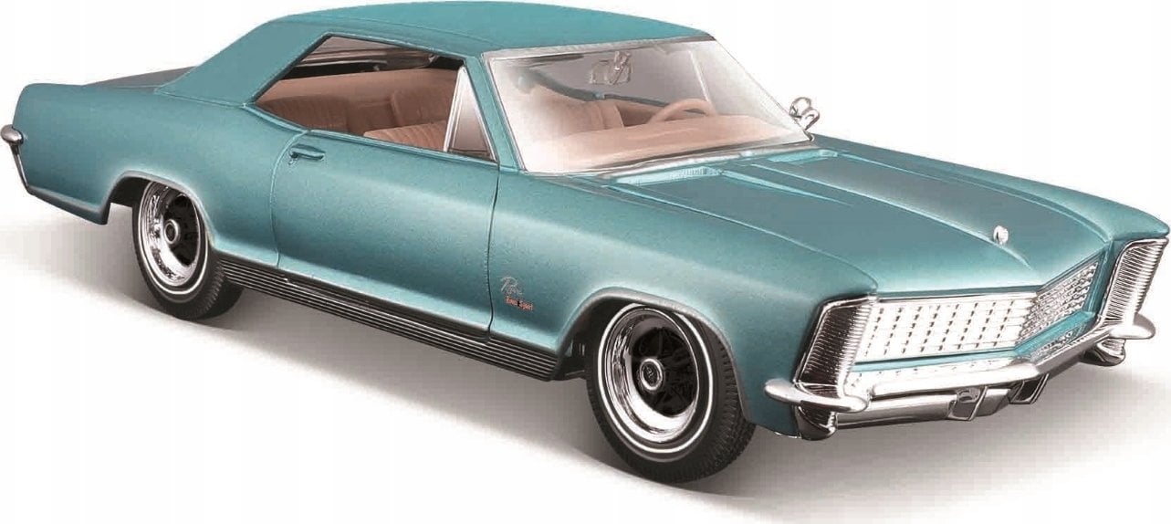 Maisto Model kompozytowy Buick Riviera 1965 niebieski 1/24