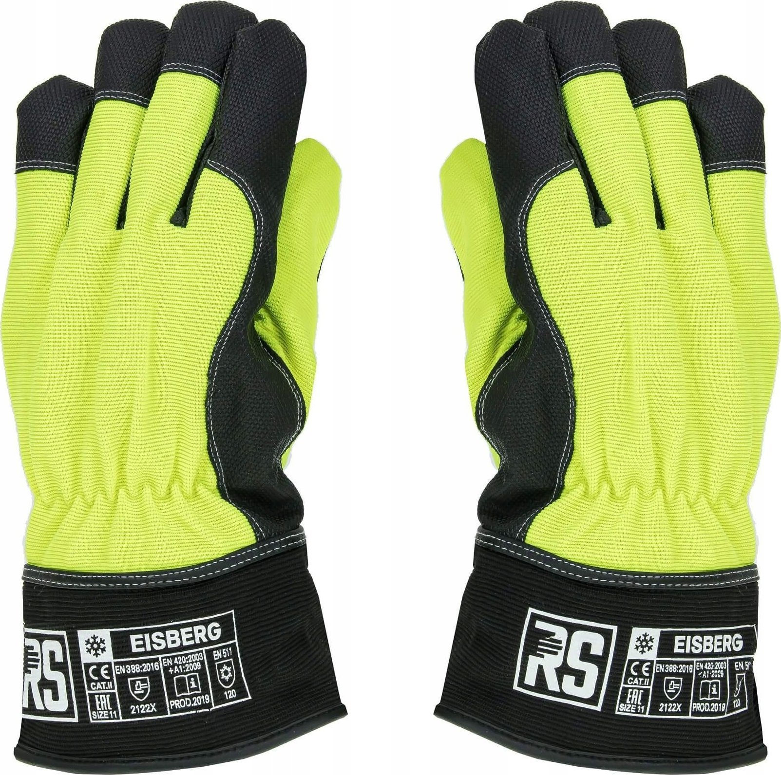 Rękawice ocieplane RS Eisberg, rozm. 10, czarno-żółte