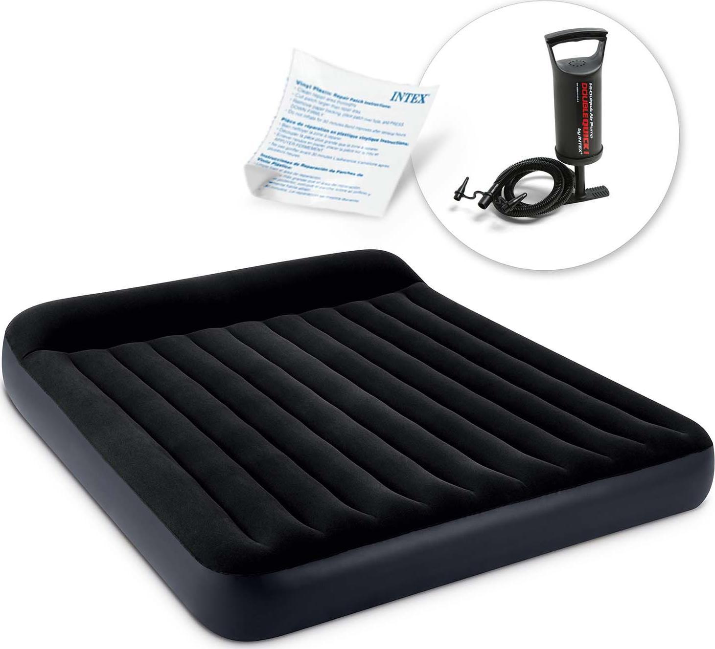 Intex Materac dmuchany dwuosobowy z pompką tłokową INTEX 664144 - 68612