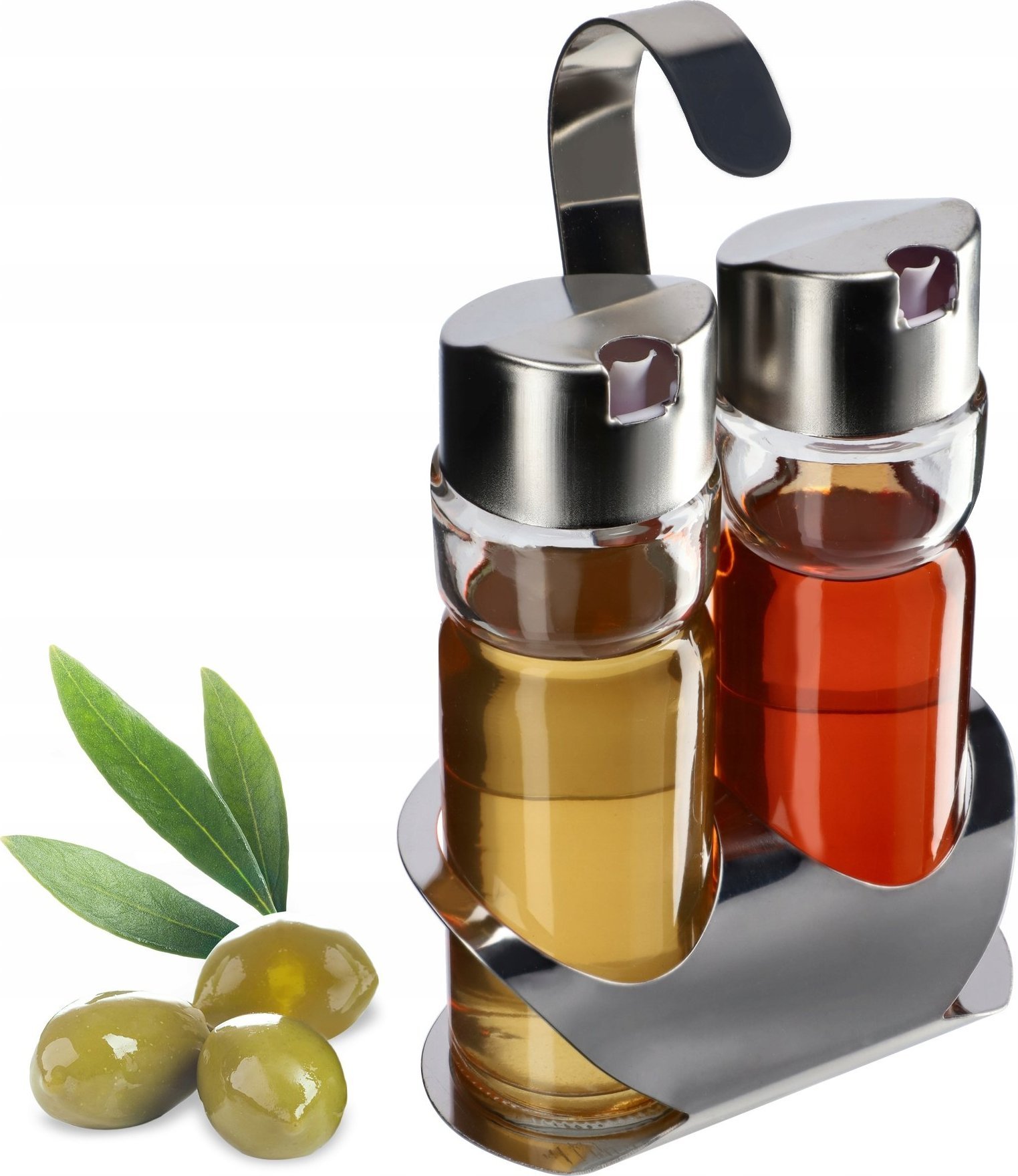 Kadax 2x Butelka Dozownik Na Oliwę Ocet Olej + Stojak