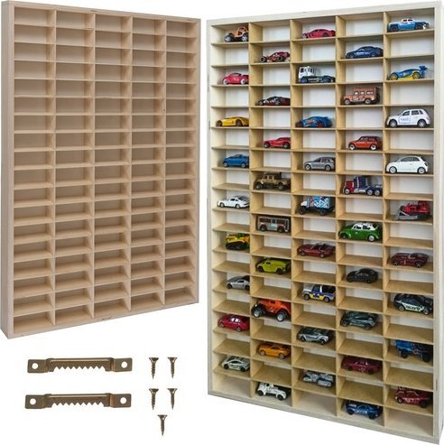 Kruzzel Półka drewniana na auta/resoraki KRUZZEL 21997