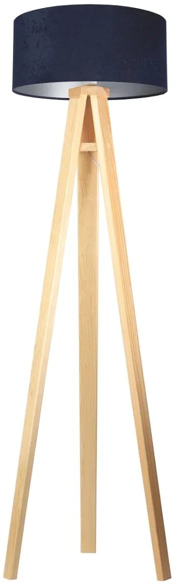 Lampa stojąca HOME 40 granatowa/srebrna/sosna BPS KONCEPT