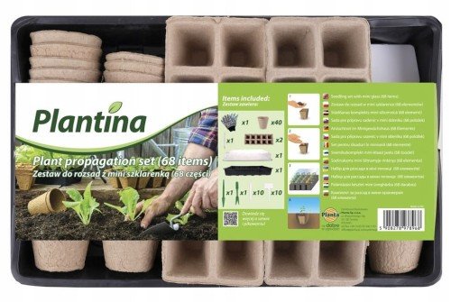 Zestaw do rozsad w mini szklarence 68 elementów