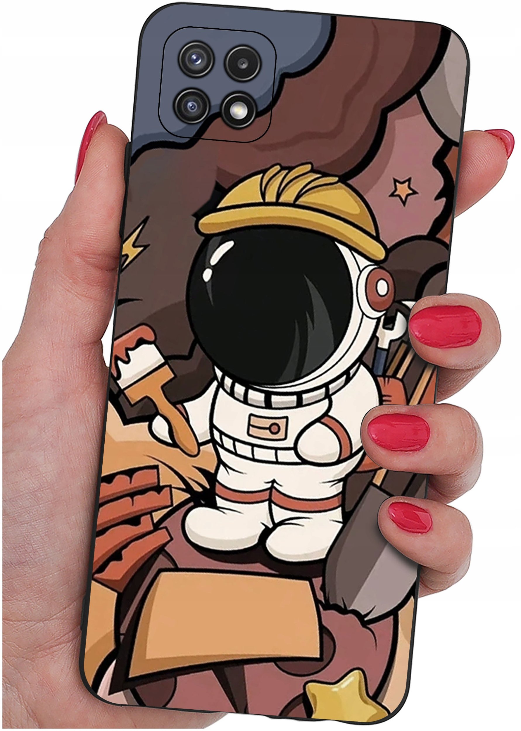 Etui do Samsung A22 5G WZORY |SILIKONOWE MATT CASE + SZKŁO 9H