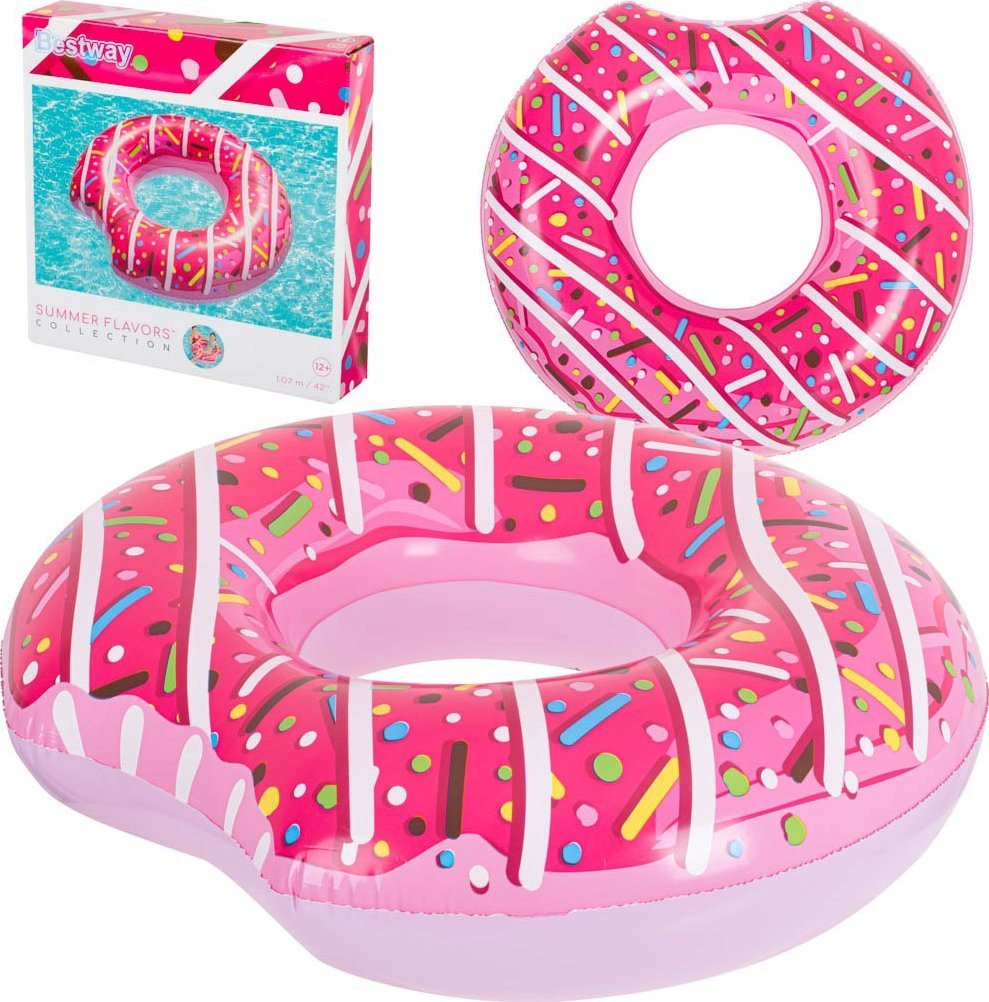 Kółko do pływania dmuchane BESTWAY 36118 donut różowe 107cm Kik sp. z o.o. sp. k.