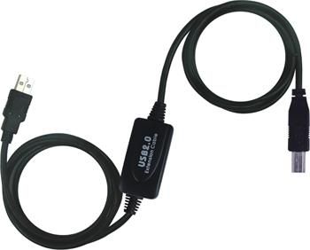 Kabel USB PremiumCord USB-A - 20 m Czarny (ku2rep20ab)