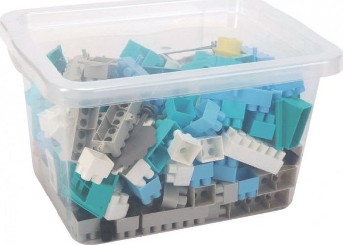 tpk1 Klocki W Pojemniku Duże Plastikowe Pastelowe Kolory