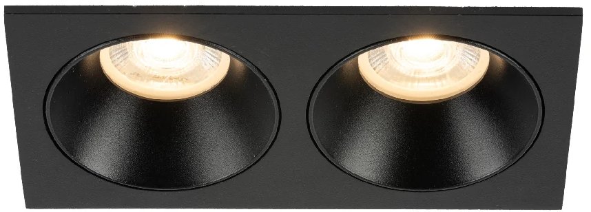 Lampa sufitowa TK Lighting Podwójny downlight sufitowy Prisma 10579 prostokątny czarny