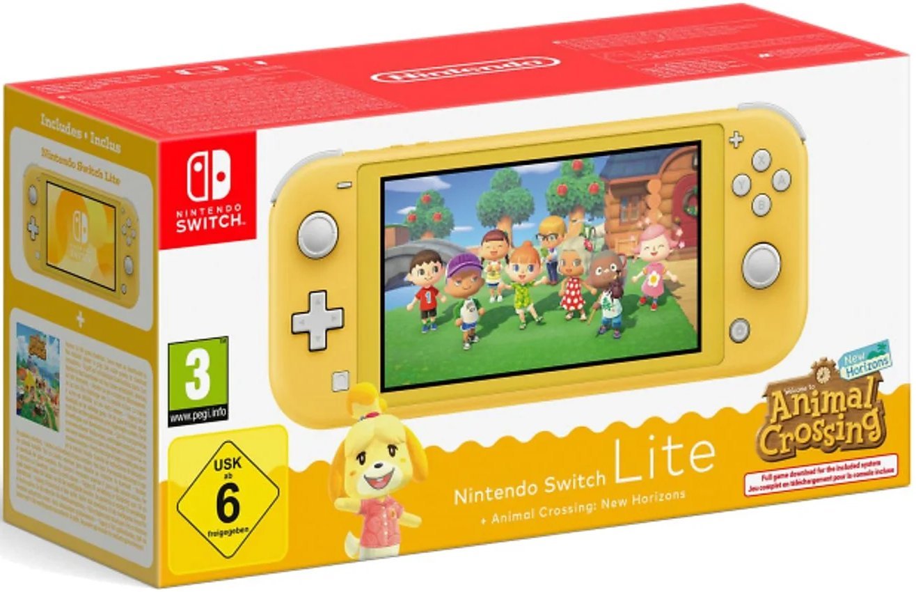 Nintendo Switch Lite Yellow + Animal Crossing: New Horizons (NSH138)