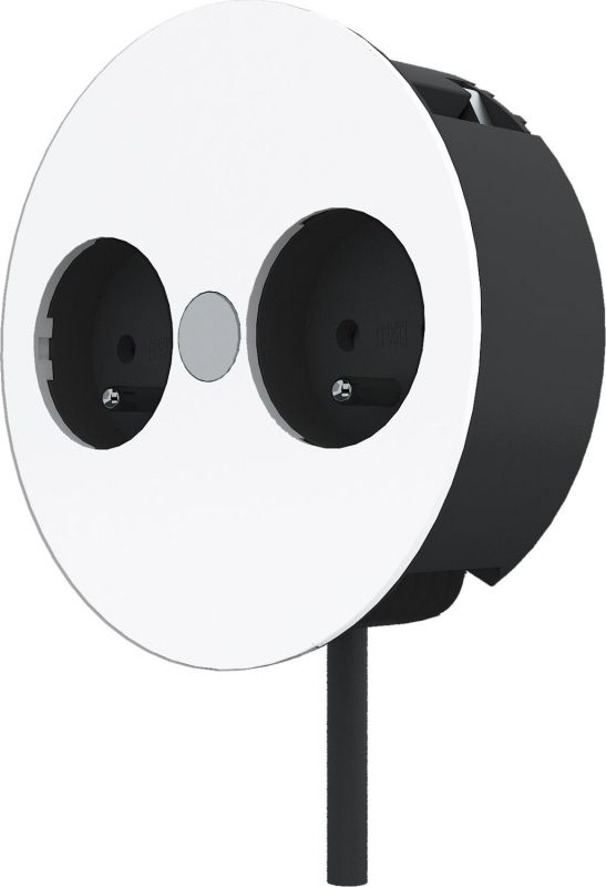 Bachmann Twist gniazdo wpuszczane 2xUTE białe