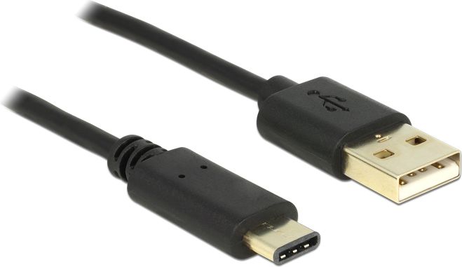 Kabel USB Delock USB-A - USB-C 2 m Czarny (83327)