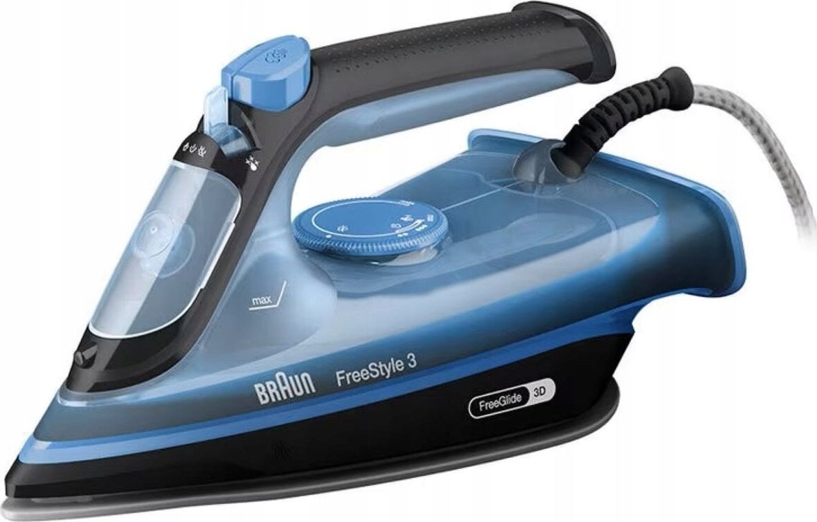 Braun FI3194BK Żelazko parowe Płyta ceramiczna 2400 W Czarny, Niebieski