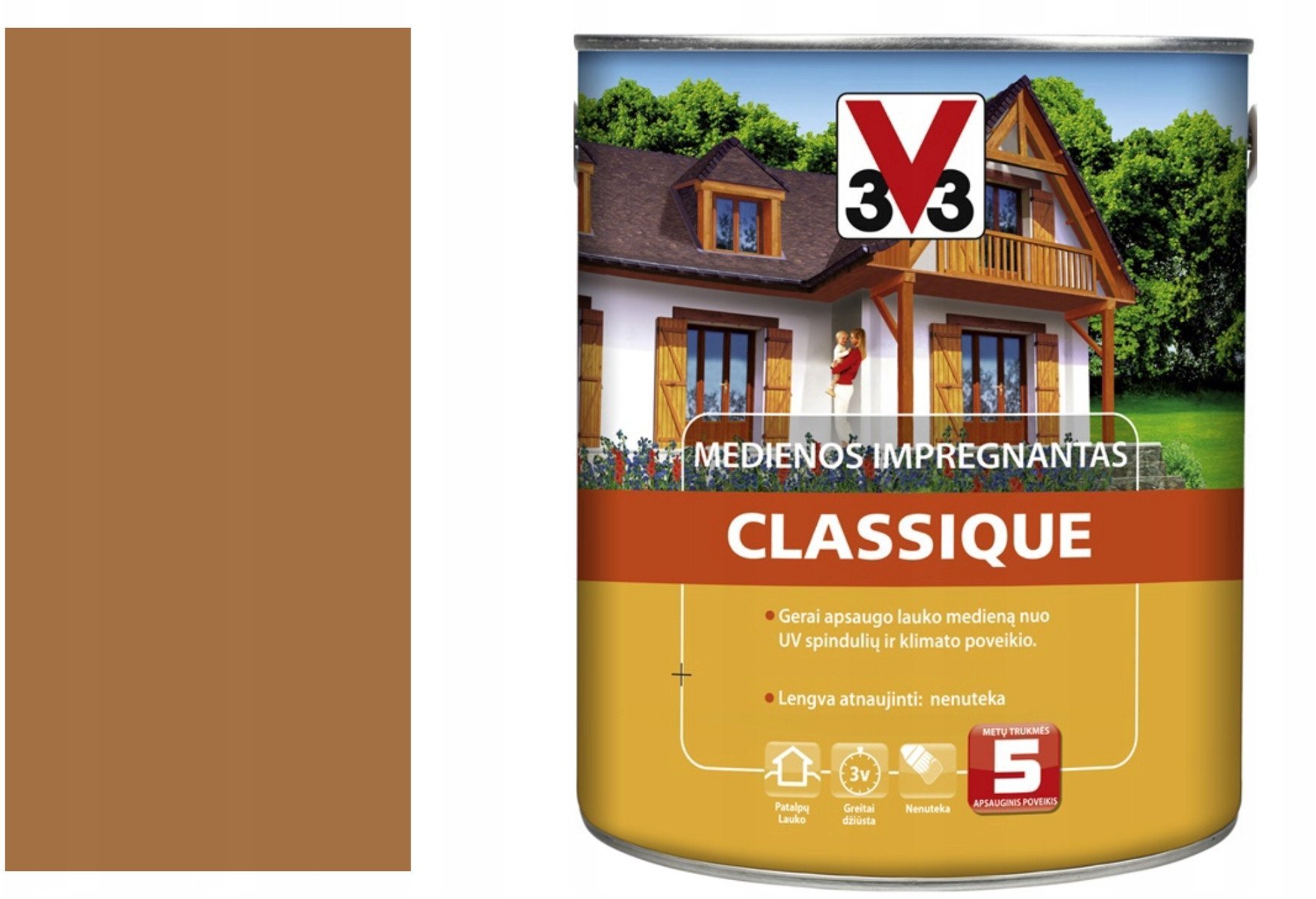 V33 WOOD IMPREGNATOR CLASSIQUE (LIGHT OAK,
