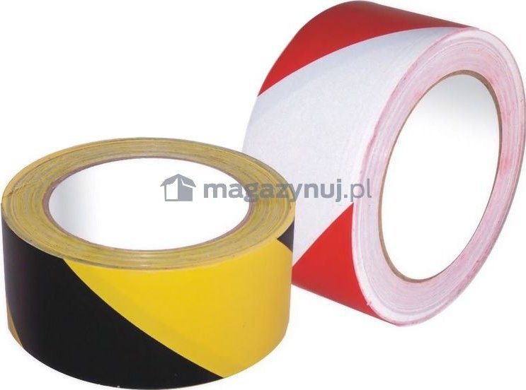 ASTAT Taśma ostrzegawcza, dwukolorowa. Wymiary: 100 mm x 33 mb (kolor: żółto-czarny)