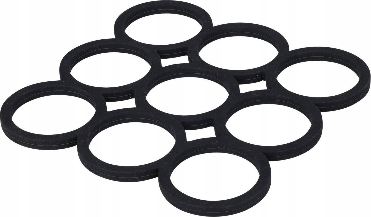 Excellent Houseware Silikonowa podkładka pod gorący garnek, czarna