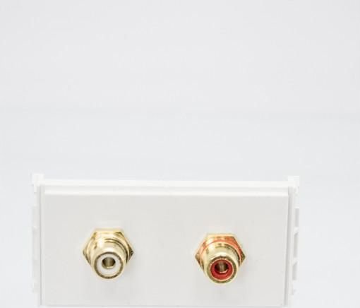 VivoLink Vivolink WI221285 gniazdko elektryczne 2 x RCA Biały