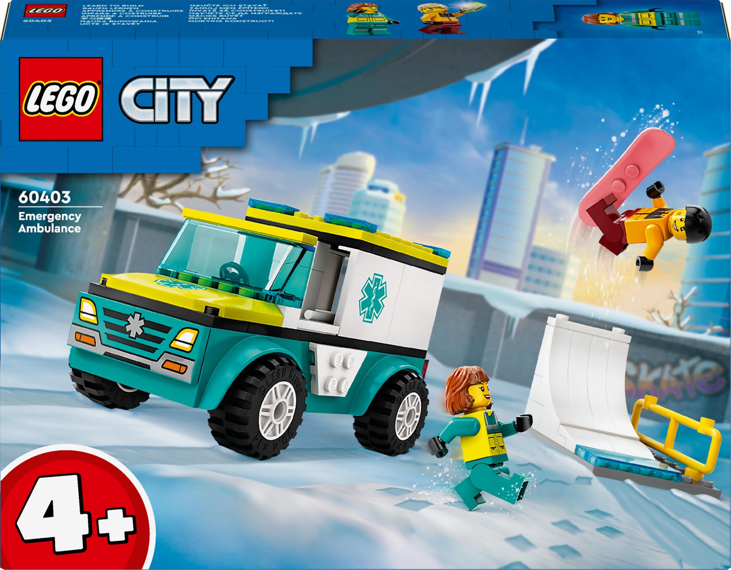 LEGO City Karetka i snowboardzista (60403)