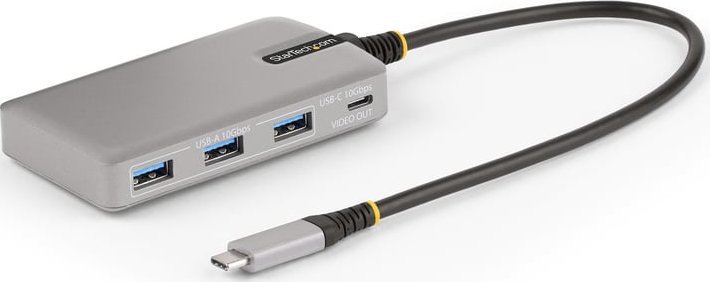 HUB USB StarTech StarTech HB31C3A1CDPPD3 huby i koncentratory USB 3.2 Gen 2 (3.1 Gen 2) Type-C 10000 Mbit/s Srebrny